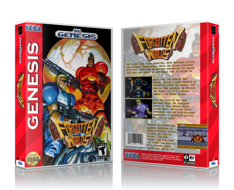 Genesis Forgotten Worlds Sega Megadrive REPLACEMENT GAME Case Or Cover