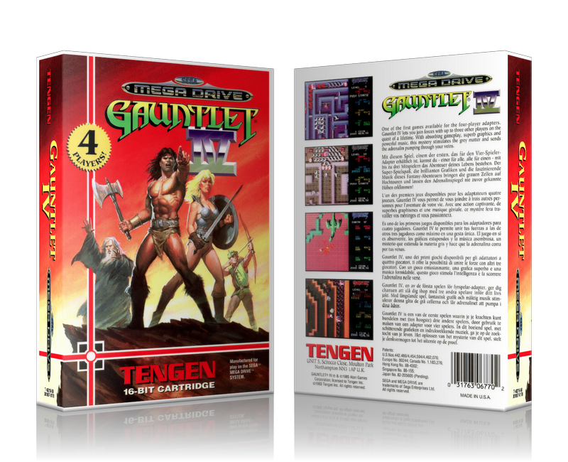 Genesis Gauntlet IV Sega Megadrive REPLACEMENT GAME Case Or Cover