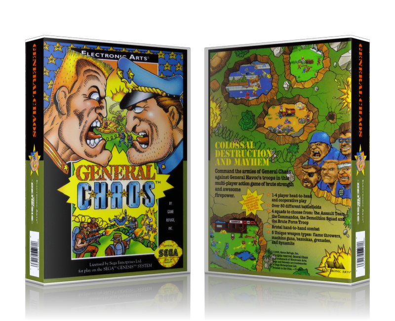 Genesis General Chaos Sega Megadrive REPLACEMENT GAME Case Or Cover