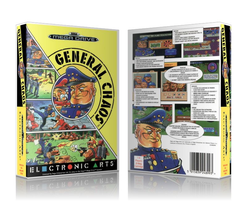 Genesis General Chaos Sega Megadrive REPLACEMENT GAME Case Or Cover