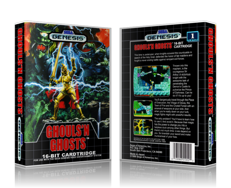 Genesis Ghouls'n Ghosts Sega Megadrive REPLACEMENT GAME Case Or Cover