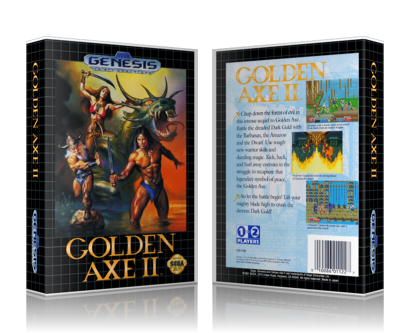 Genesis Golden Axe II Sega Megadrive REPLACEMENT GAME Case Or Cover