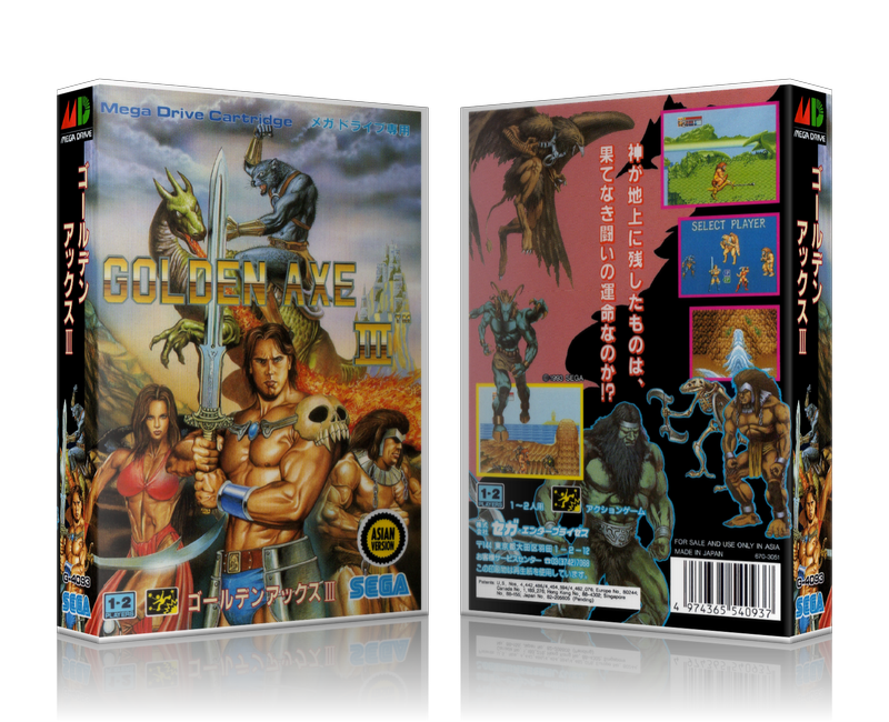 Genesis Golden Axe III Sega Megadrive REPLACEMENT GAME Case Or Cover