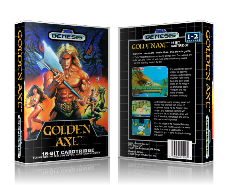 Genesis Golden Axe Sega Megadrive REPLACEMENT GAME Case Or Cover