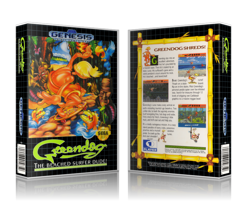 Genesis Greendog Sega Megadrive REPLACEMENT GAME Case Or Cover