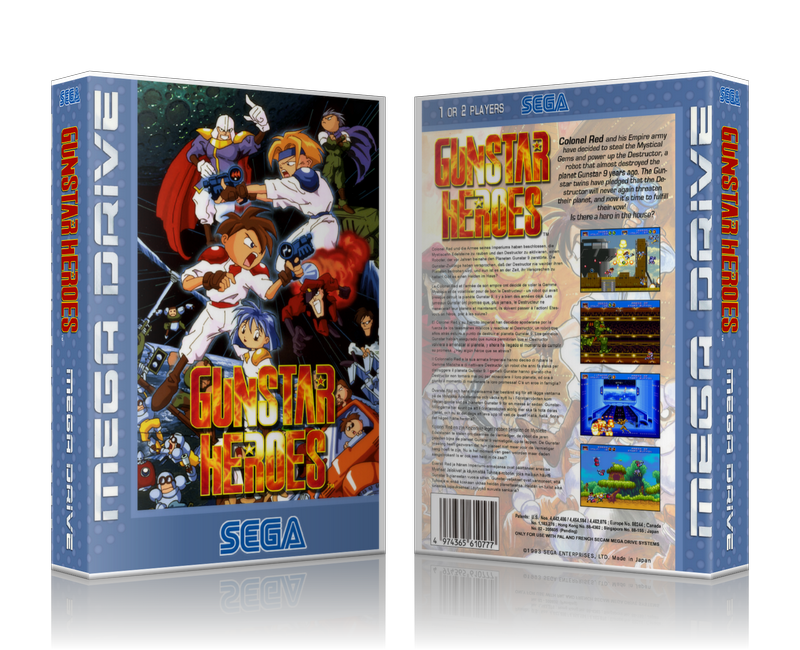 Genesis Gunstar Heroes Sega Megadrive REPLACEMENT GAME Case Or Cover