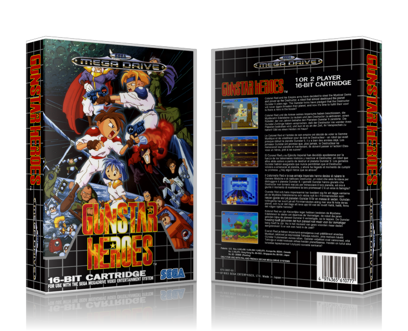 Genesis Gunstar Heroes Sega Megadrive REPLACEMENT GAME Case Or Cover