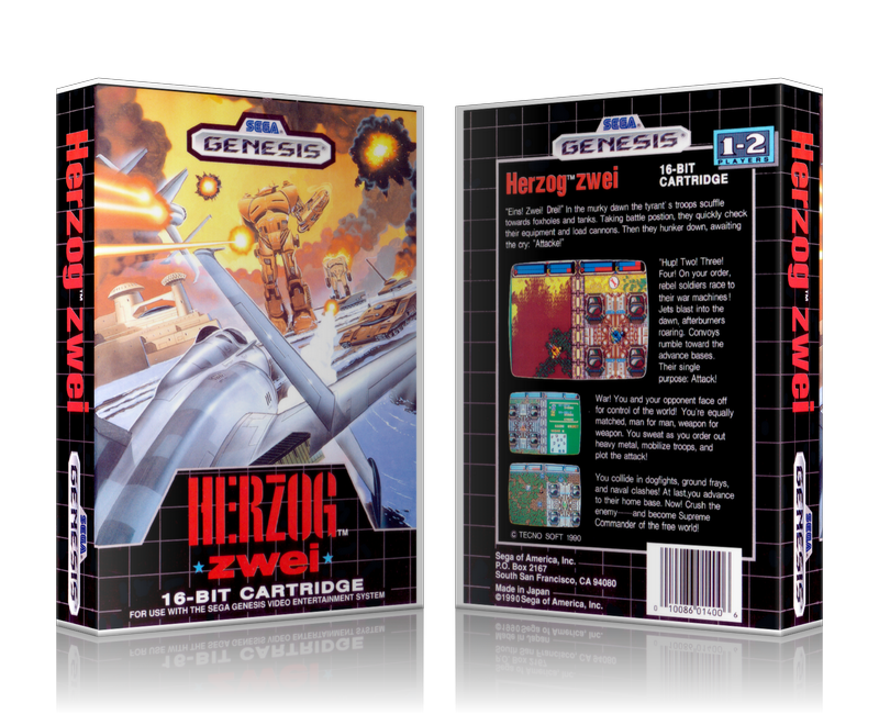 Genesis Herzog Zwei Sega Megadrive REPLACEMENT GAME Case Or Cover