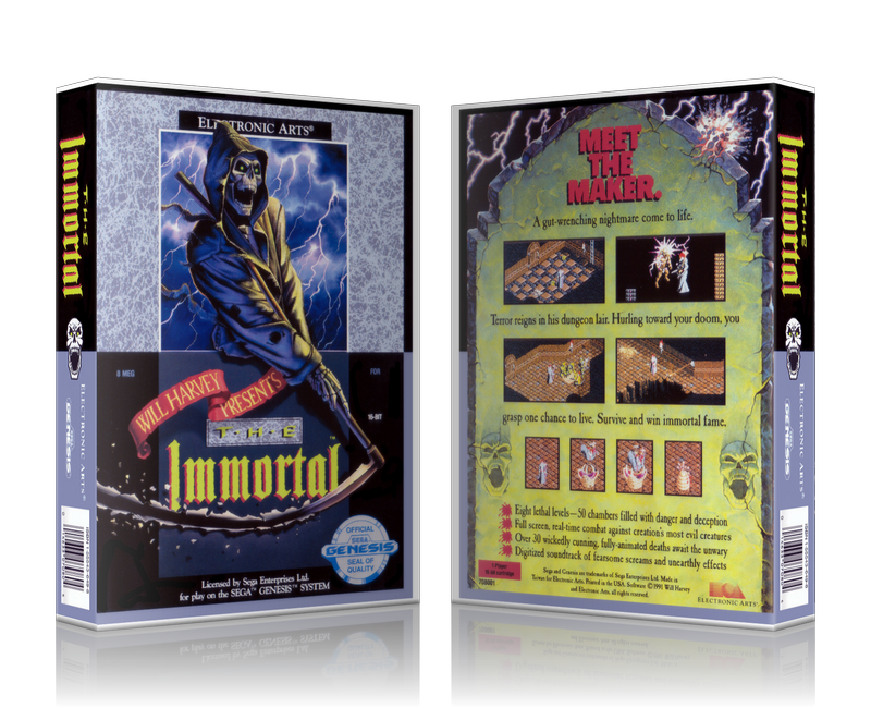 Genesis Immortal Sega Megadrive REPLACEMENT GAME Case Or Cover