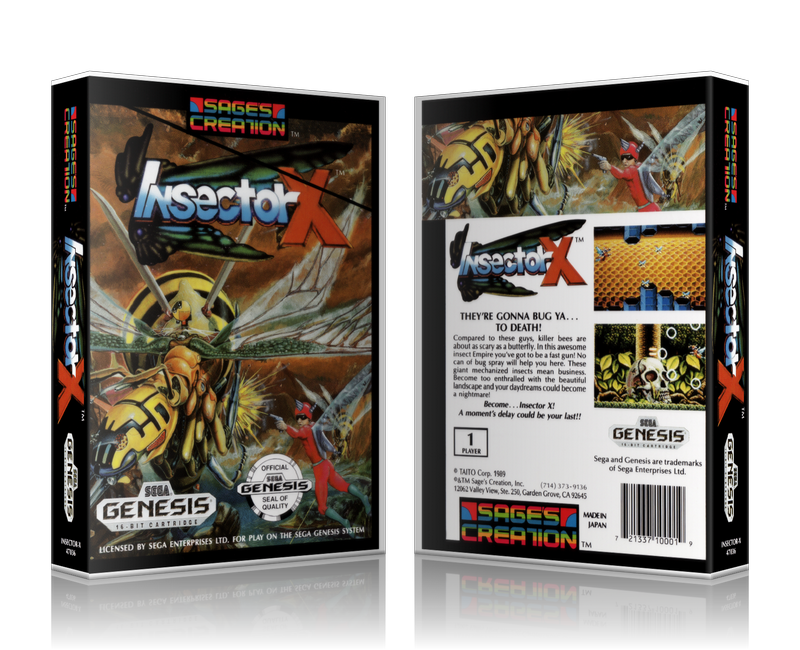 Genesis Insectorx Sega Megadrive REPLACEMENT GAME Case Or Cover