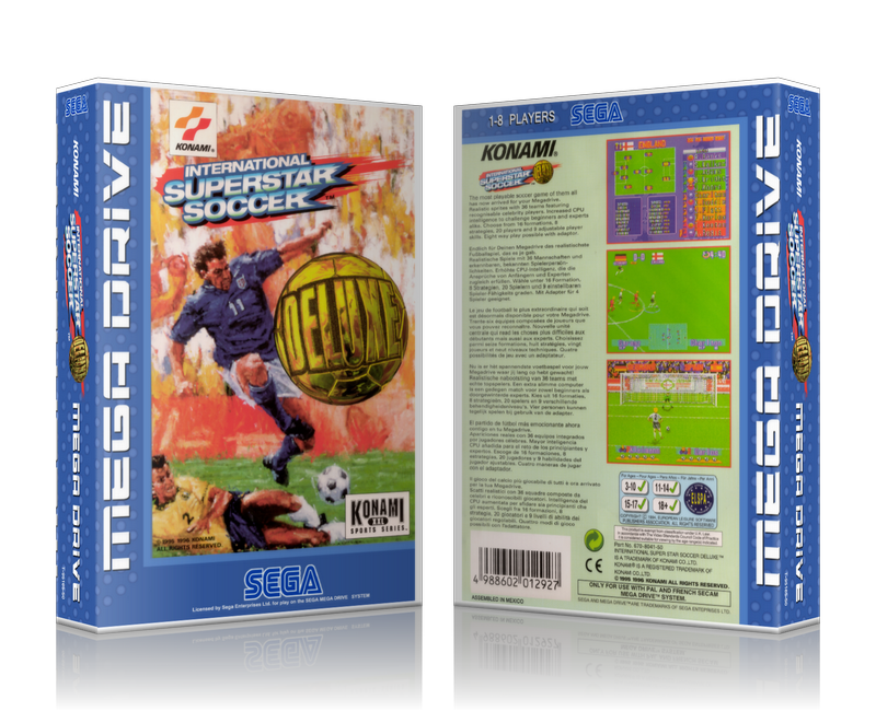 Genesis International Superstar Soccer Deluxe Sega Megadrive REPLACEMENT GAME Case Or Cover