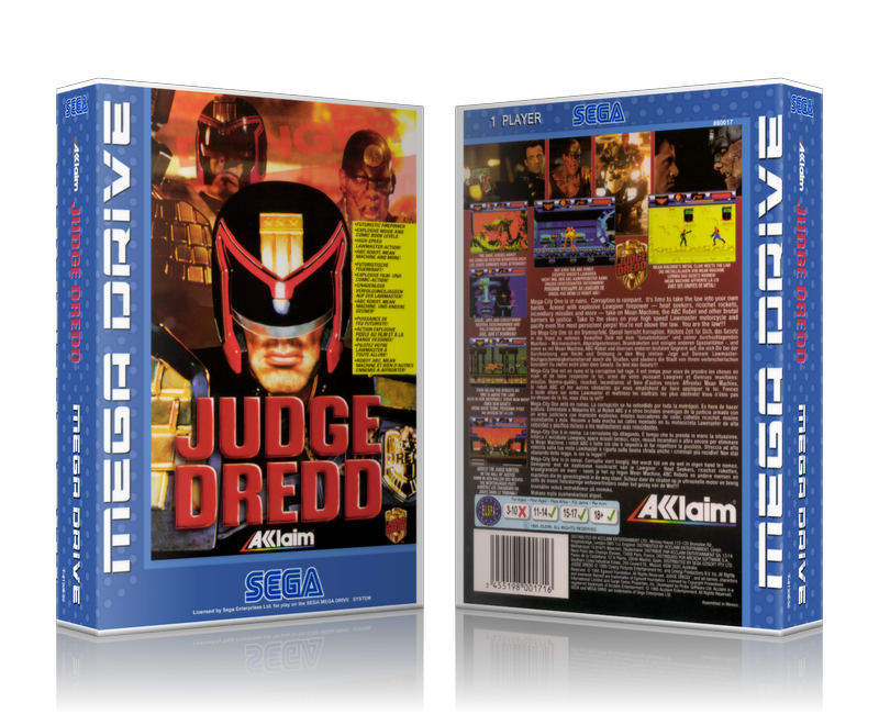 Genesis Judge Dredd Sega Megadrive REPLACEMENT GAME Case Or Cover