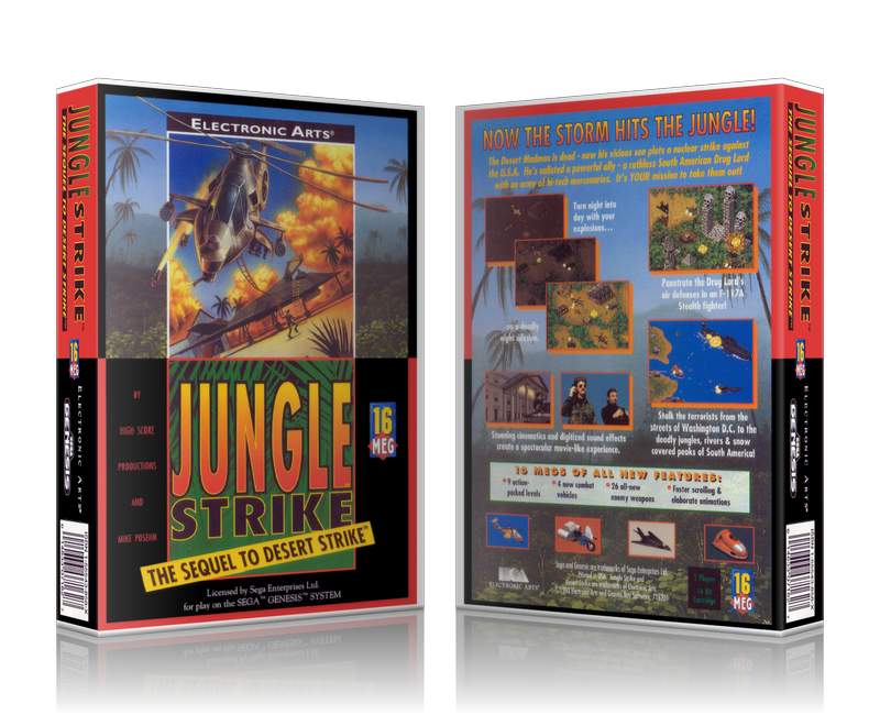 Genesis Jungle Strike Sega Megadrive REPLACEMENT GAME Case Or Cover