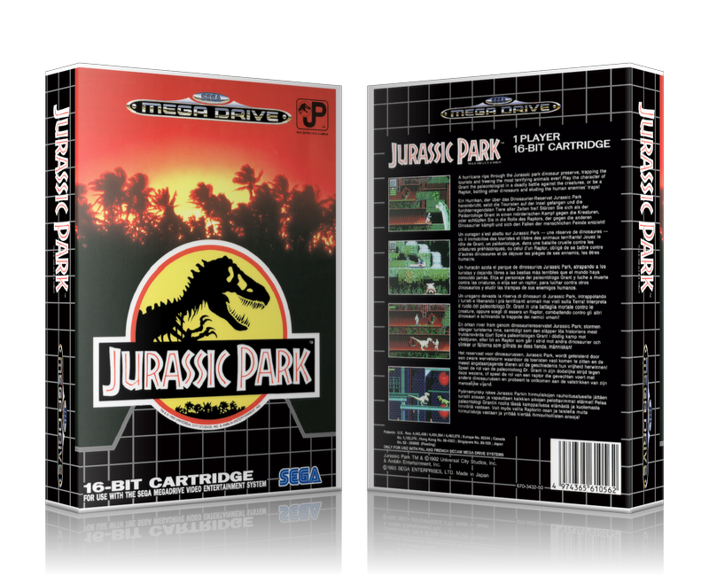 Genesis Jurassic Park Sega Megadrive REPLACEMENT GAME Case Or Cover