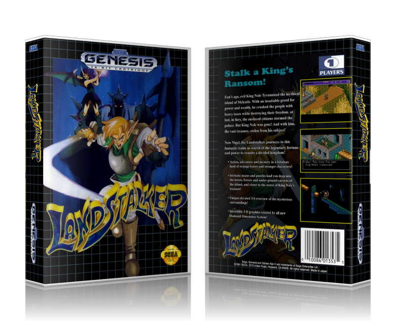 Genesis Landstalker Sega Megadrive REPLACEMENT GAME Case Or Cover