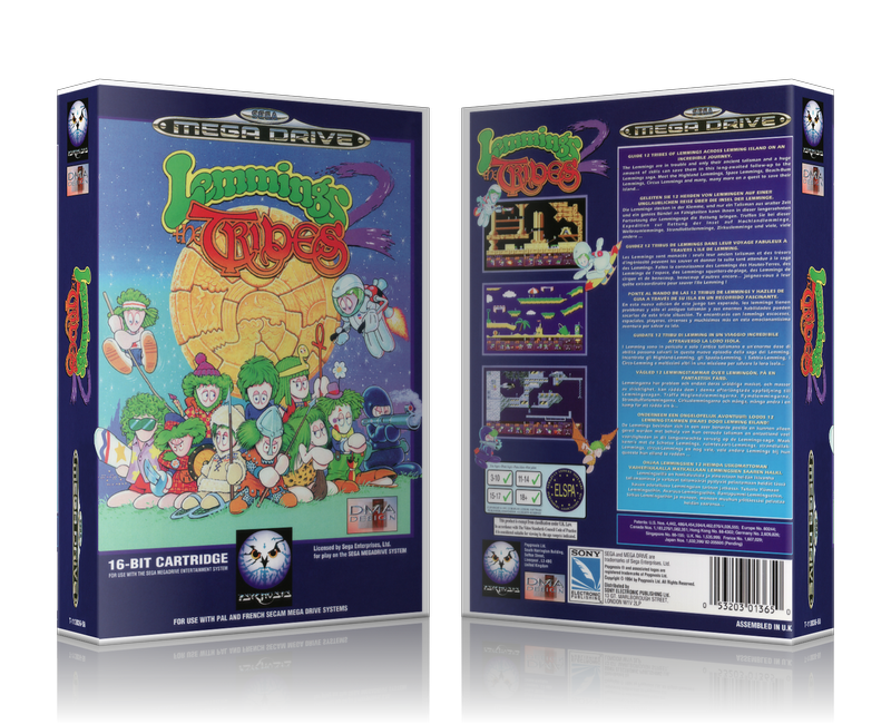 Genesis Lemmings The Tribes Sega Megadrive REPLACEMENT GAME Case Or Cover