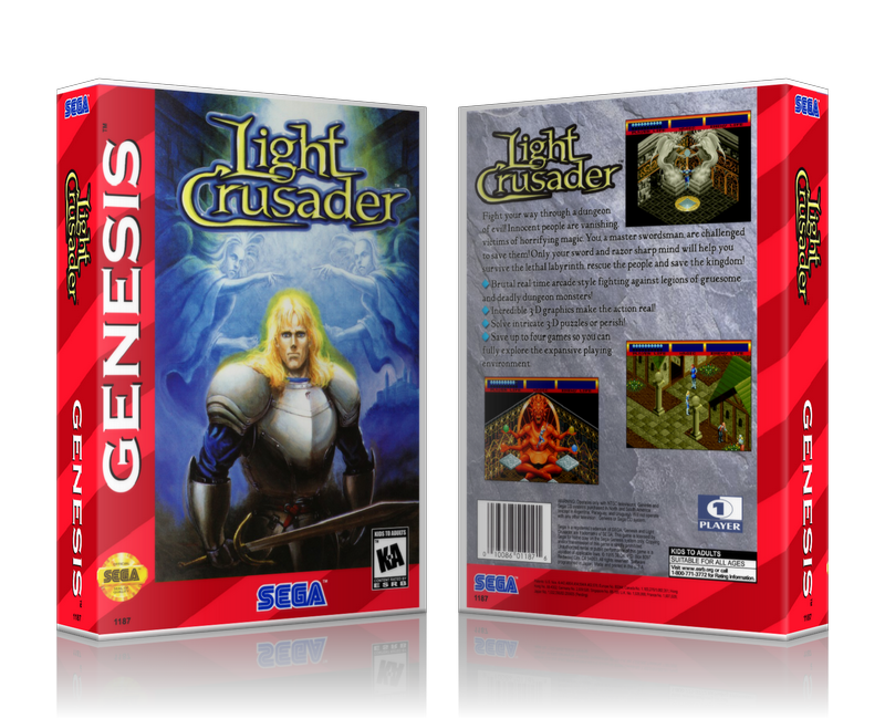 Genesis Light Crusader Sega Megadrive REPLACEMENT GAME Case Or Cover