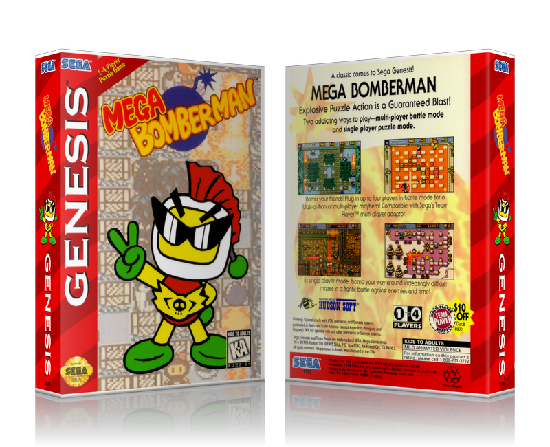 Genesis Mega Bomberman Sega Megadrive REPLACEMENT GAME Case Or Cover