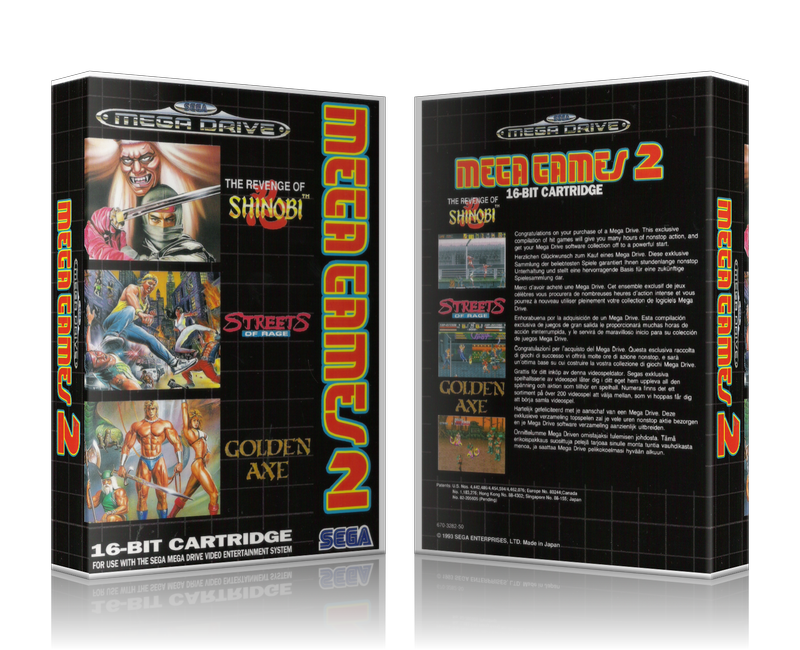 Genesis Mega Games 2 Sega Megadrive REPLACEMENT GAME Case Or Cover