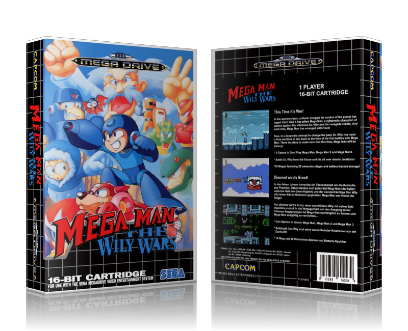 Genesis Mega Man The Wily Wars Sega Megadrive REPLACEMENT GAME Case Or Cover