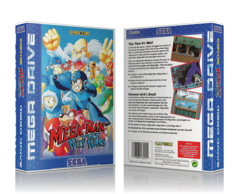 Genesis Mega Man The Wily Wars Sega Megadrive REPLACEMENT GAME Case Or Cover