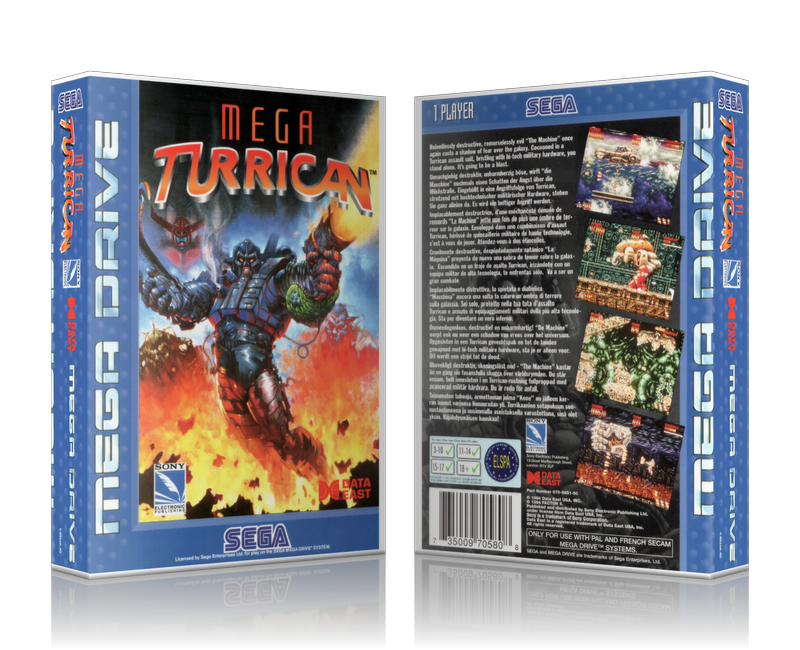 Genesis Mega Turrican Sega Megadrive REPLACEMENT GAME Case Or Cover