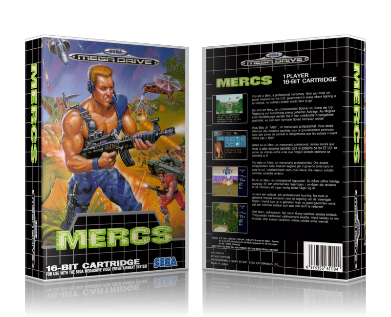Genesis Mercs Sega Megadrive REPLACEMENT GAME Case Or Cover