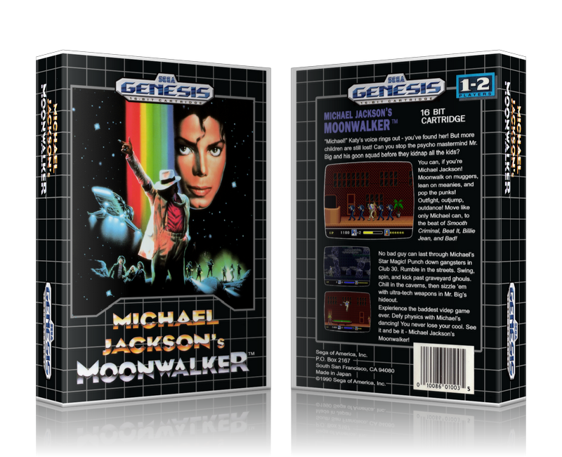 Genesis Moonwalker Sega Megadrive REPLACEMENT GAME Case Or Cover