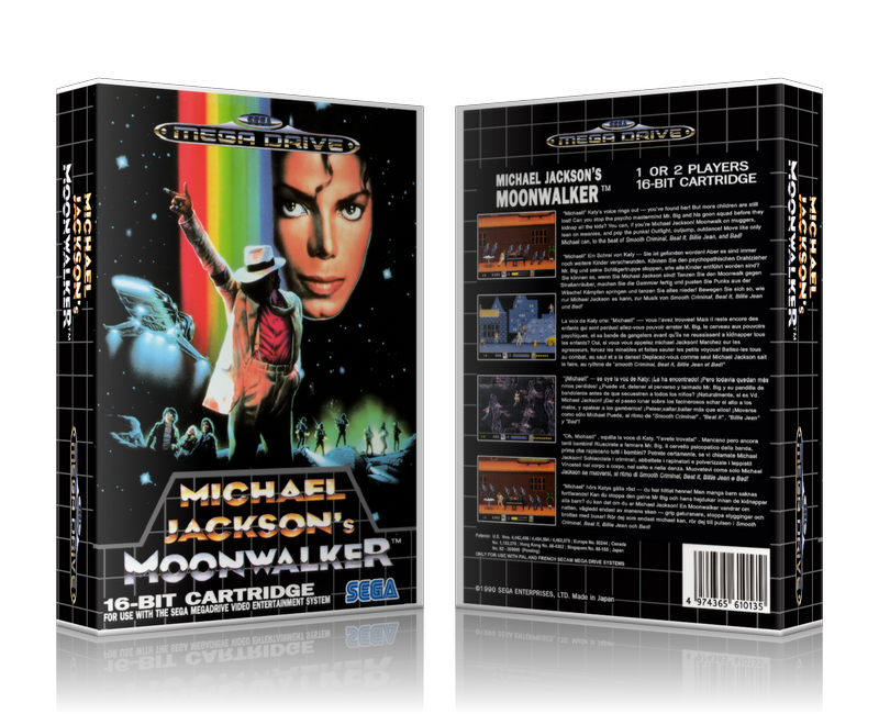 Genesis Moonwalker EU Sega Megadrive REPLACEMENT GAME Case Or Cover
