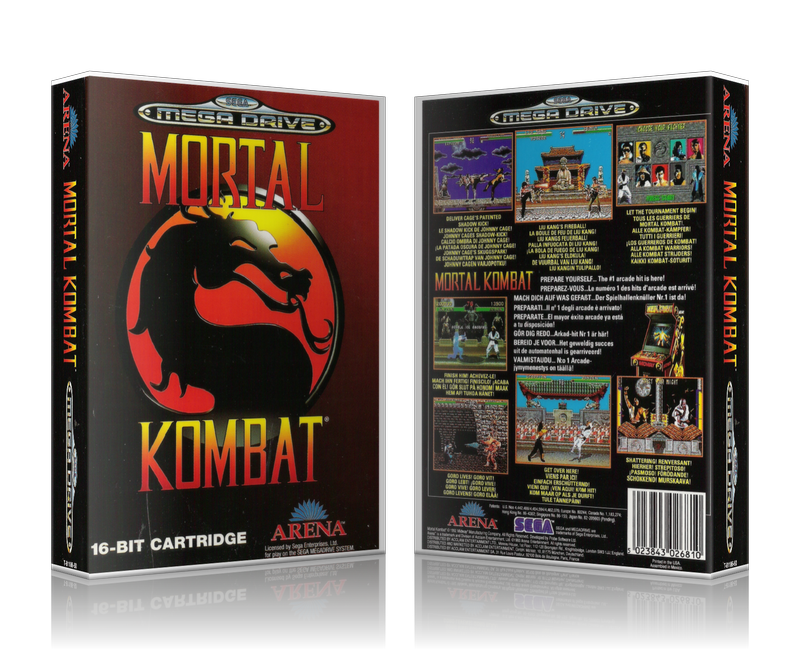 Genesis Mortalkombat Pal Sega Megadrive REPLACEMENT GAME Case Or Cover