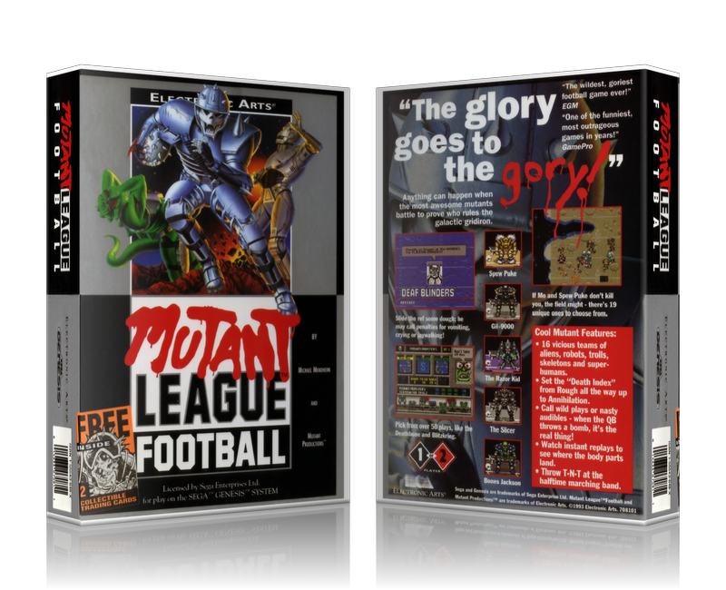 Genesis Mutant League Football Sega Megadrive REPLACEMENT GAME Case Or Cover