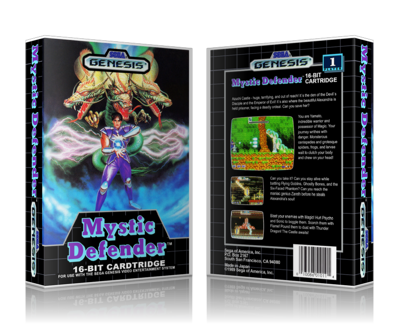Genesis Mystic Defender Sega Megadrive REPLACEMENT GAME Case Or Cover