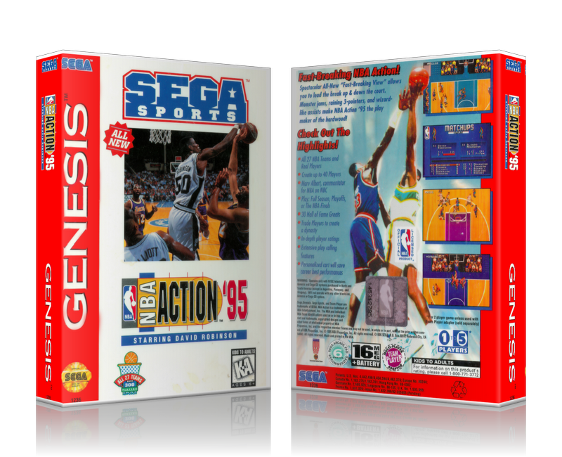 Genesis NBA Action 95 Sega Megadrive REPLACEMENT GAME Case Or Cover