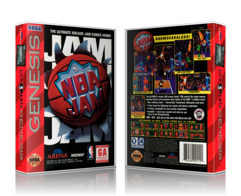 Genesis NBA Jam Sega Megadrive REPLACEMENT GAME Case Or Cover