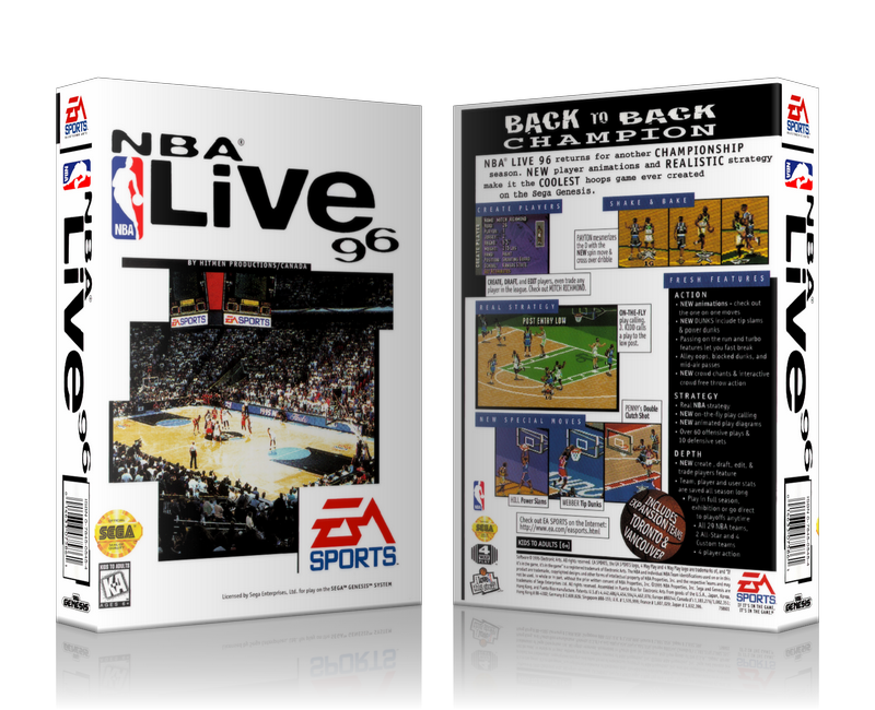 Genesis NBA Live 96 Sega Megadrive REPLACEMENT GAME Case Or Cover