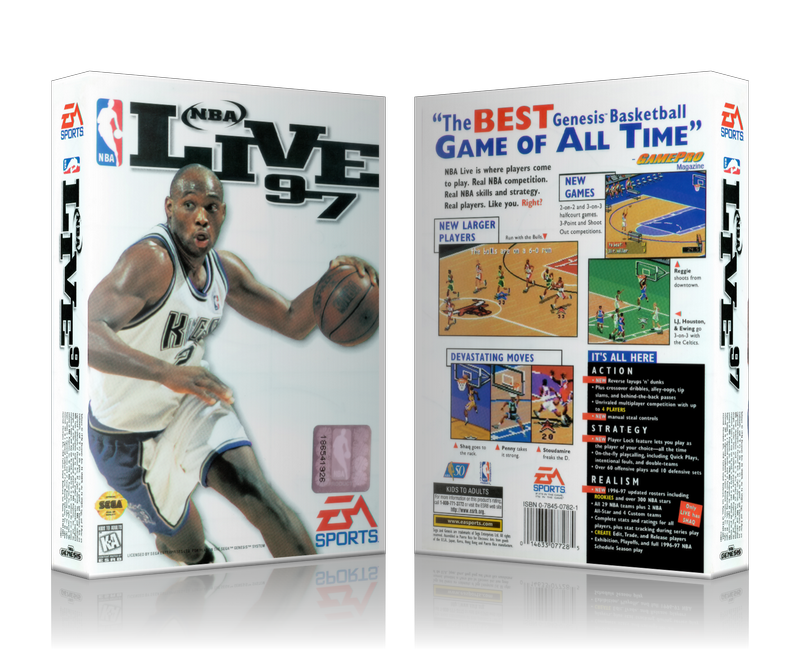 Genesis NBA Live 97 Sega Megadrive REPLACEMENT GAME Case Or Cover
