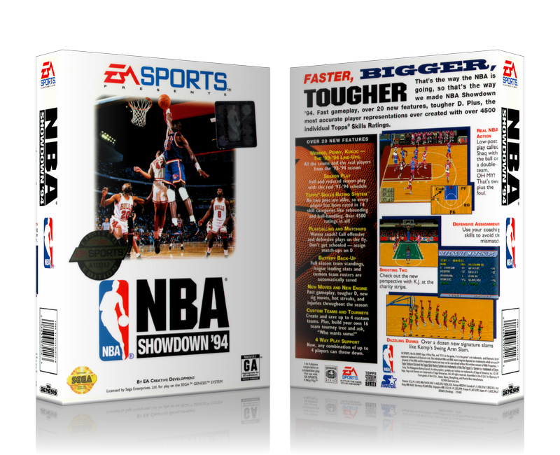 Genesis NBA Show Down 94 Sega Megadrive REPLACEMENT GAME Case Or Cover