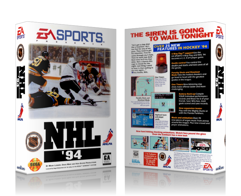 Genesis NHL 94 Sega Megadrive REPLACEMENT GAME Case Or Cover