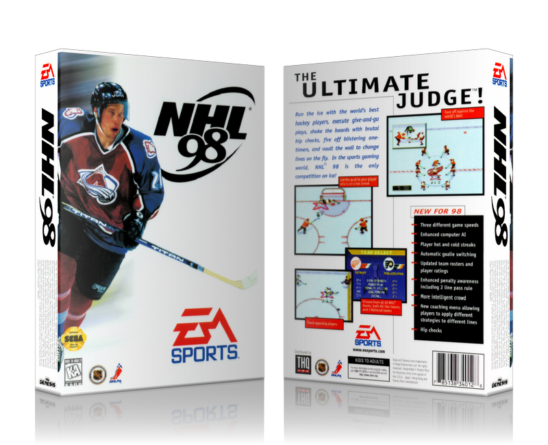 Genesis NHL 98 Sega Megadrive REPLACEMENT GAME Case Or Cover