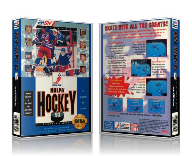 Genesis NHLPA Hockey 93 Sega Megadrive REPLACEMENT GAME Case Or Cover