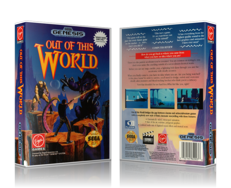 Genesis Out Of This World Sega Megadrive REPLACEMENT GAME Case Or Cover