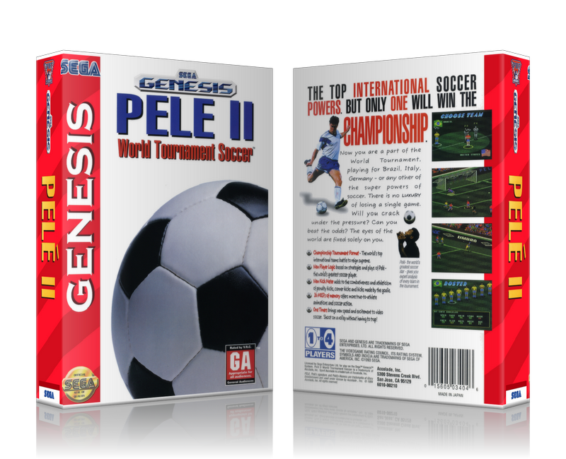Genesis Pele 2 Sega Megadrive REPLACEMENT GAME Case Or Cover