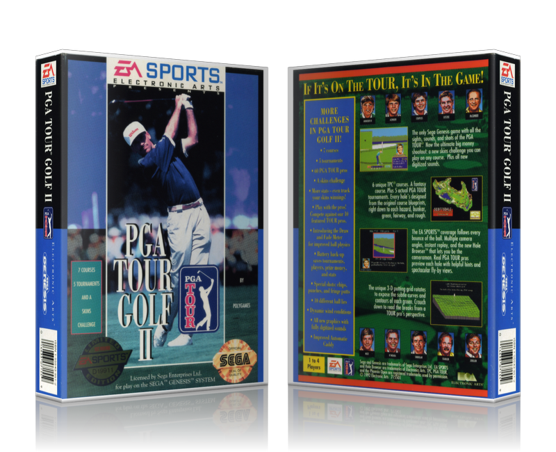 Genesis PGA Tour Golf II Sega Megadrive REPLACEMENT GAME Case Or Cover