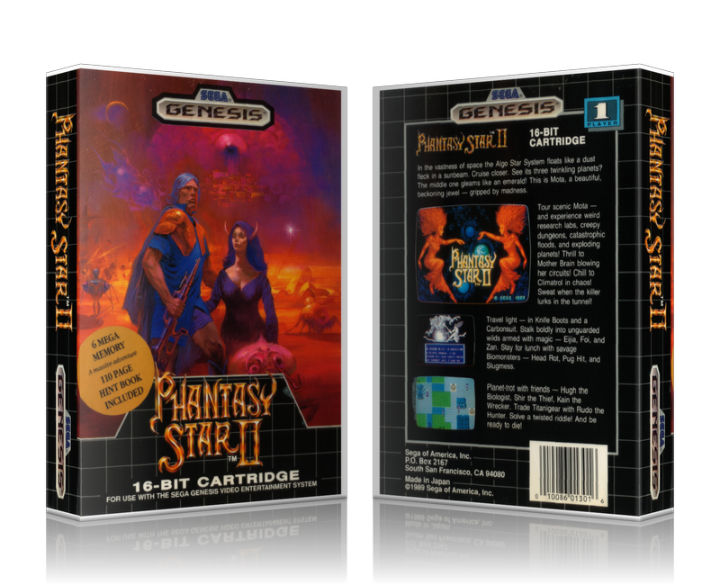 Genesis Phantasy Star 2 Sega Megadrive REPLACEMENT GAME Case Or Cover