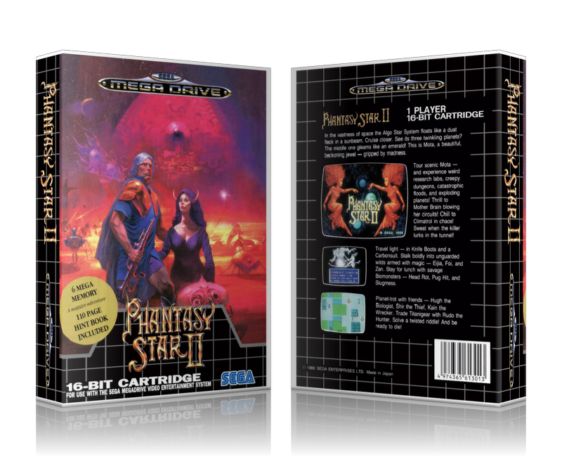 Genesis Phantasy Star2 EU Sega Megadrive REPLACEMENT GAME Case Or Cover