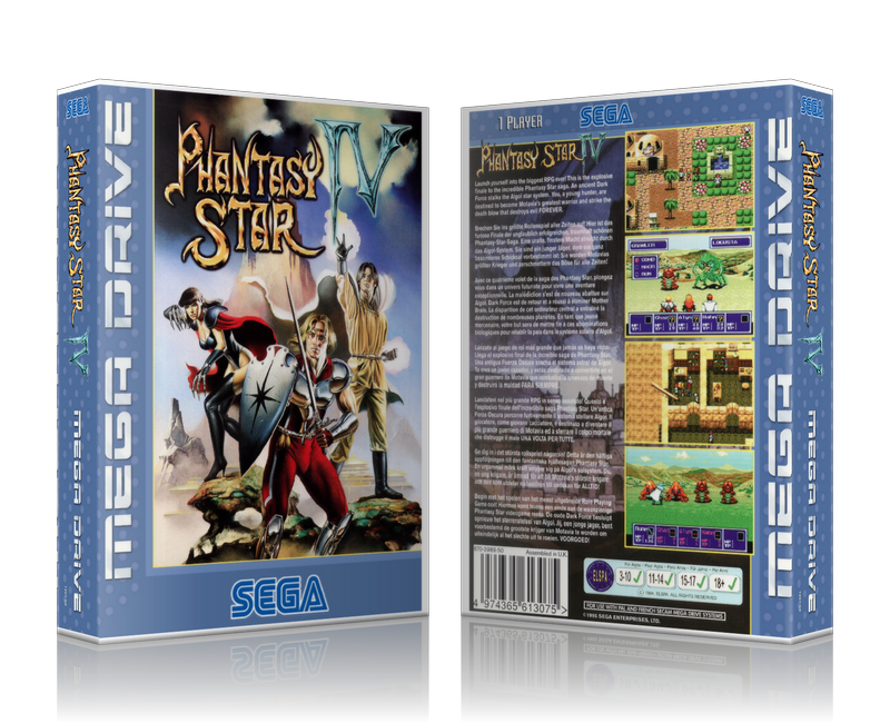 Genesis Phantasy Star 4 EU Sega Megadrive REPLACEMENT GAME Case Or Cover
