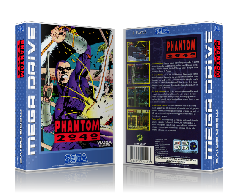 Genesis Phantom 2040 2 EU Sega Megadrive REPLACEMENT GAME Case Or Cover