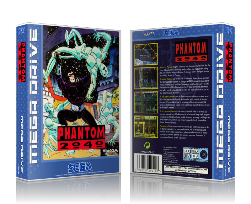 Genesis Phantom 2040 3 EU Sega Megadrive REPLACEMENT GAME Case Or Cover