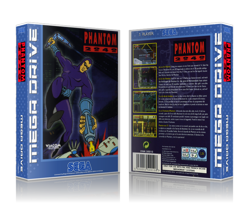 Genesis Phantom 2040 EU Sega Megadrive REPLACEMENT GAME Case Or Cover