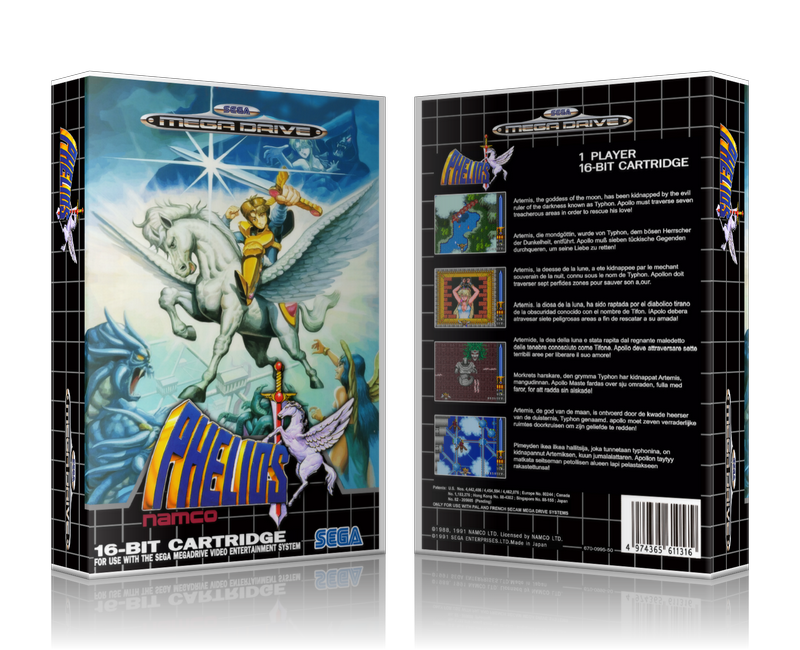 Genesis Phelios EU Sega Megadrive REPLACEMENT GAME Case Or Cover
